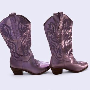 Purple Western Boots